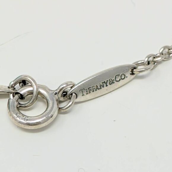 Tiffany Elsa Peretti Mesh Fringe Pendant necklace sterling with small pearls - Picture 10 of 11